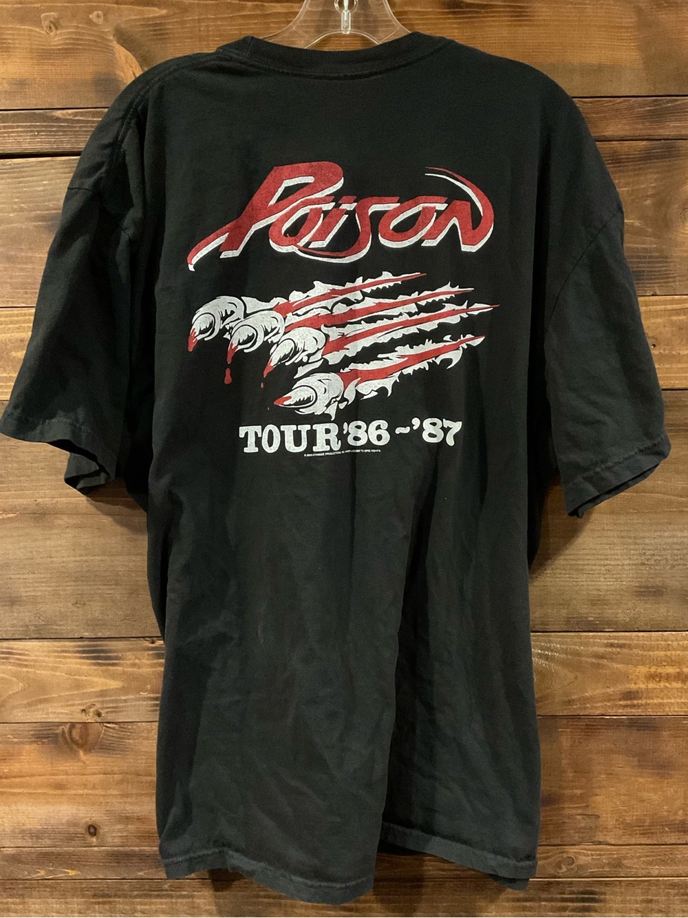 Poison "Look What The Cat Dragged In" Black Graphic Band Concert Tee 2X XXL - Picture 3 of 5
